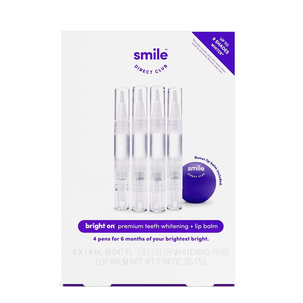 SmileDirectClub kit packaging with lip balm highlights convenience for travel