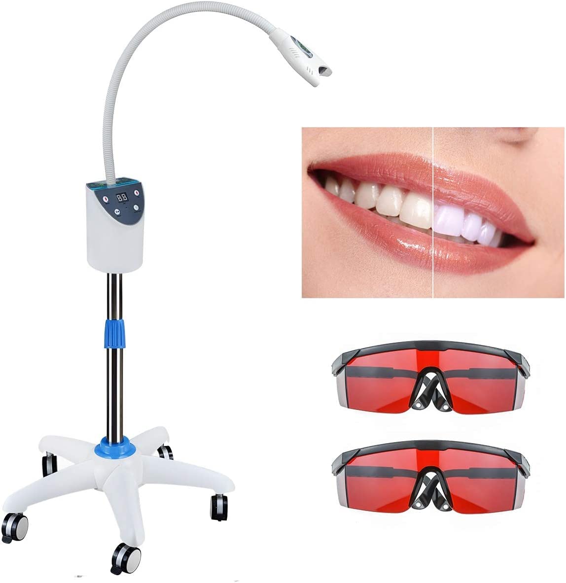 Smiledt Dental whitening system front view for versatile home or clinic use