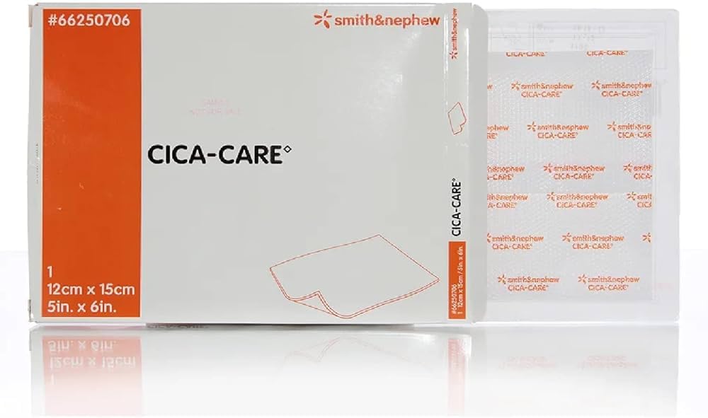 Smith and Nephew Cica-Care silicone gel sheet 5x6 for gentle scar management.