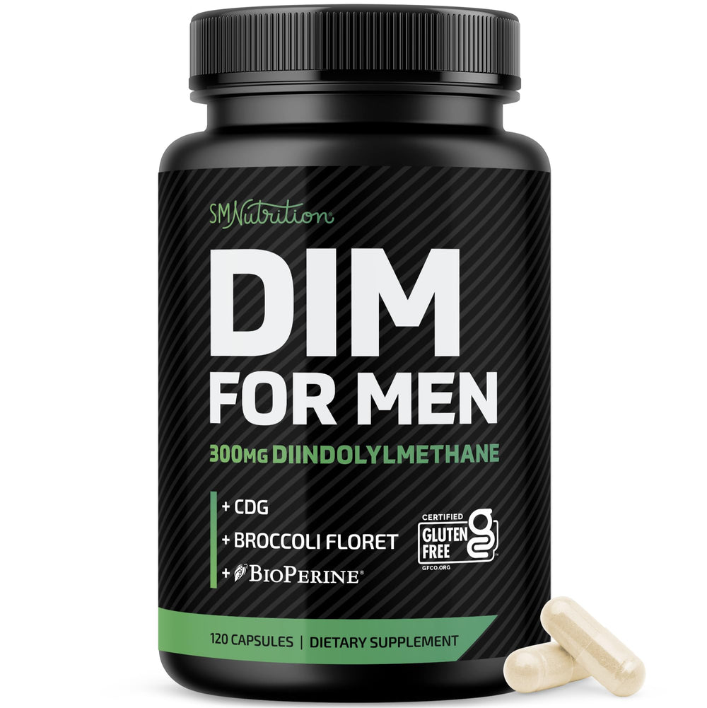 SMNutrition DIM 300mg bottle closeup hints at daily hormone balance