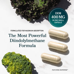 SMNutrition DIM 400mg bottle open ready for daily use