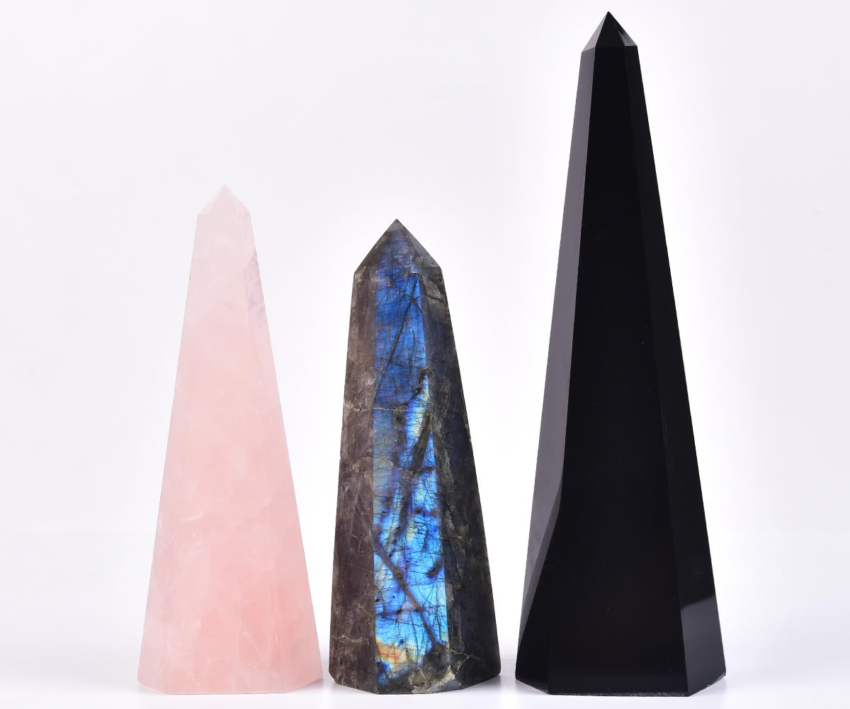 SMOHEAL Labradorite crystal tower packaging-ready for gifting or display