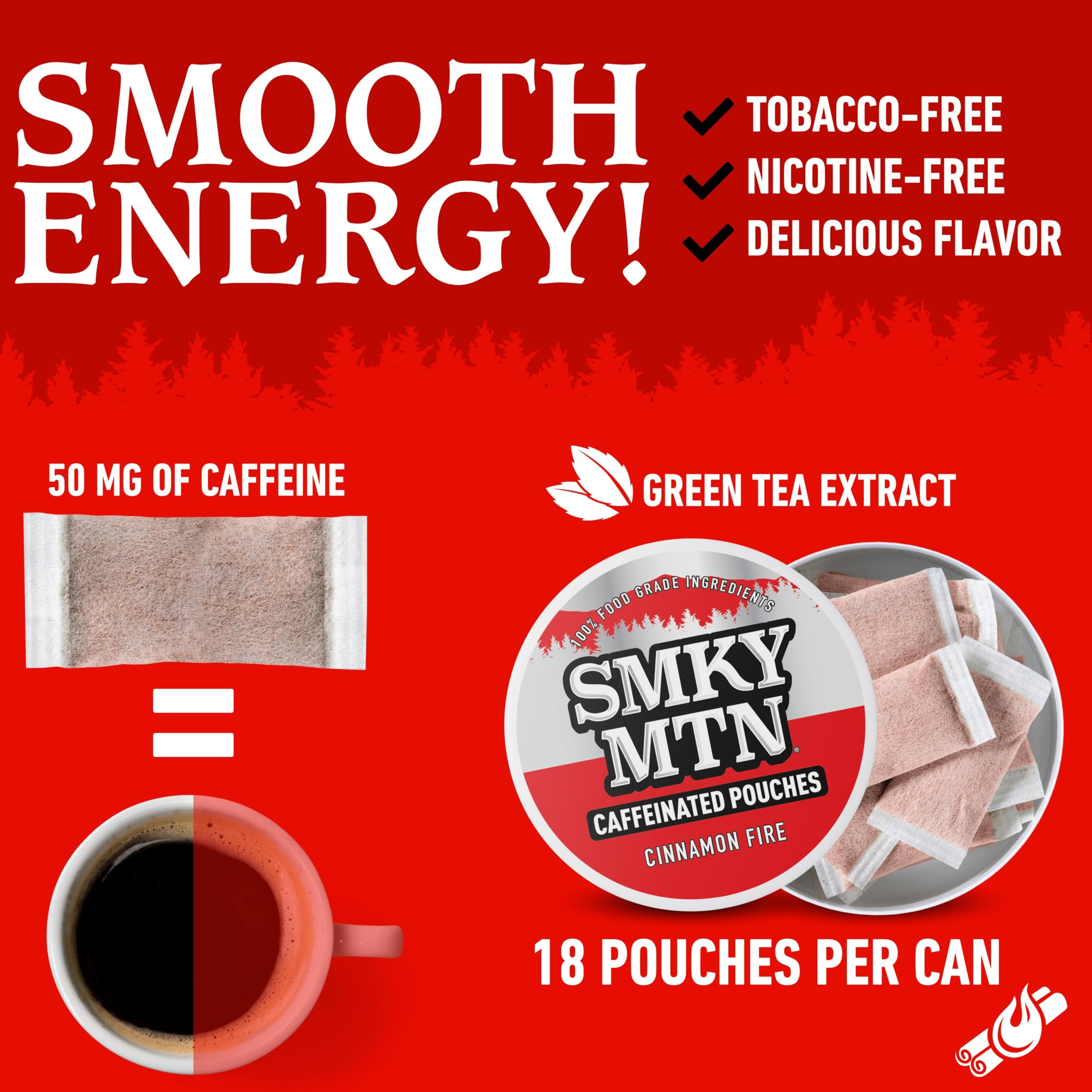 Smokey Mountain Cinnamon Fire pack back with branding and info