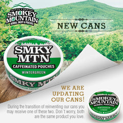 Smokey Mountain wintergreen caffeinated pouches provide clean, smooth satisfaction.
