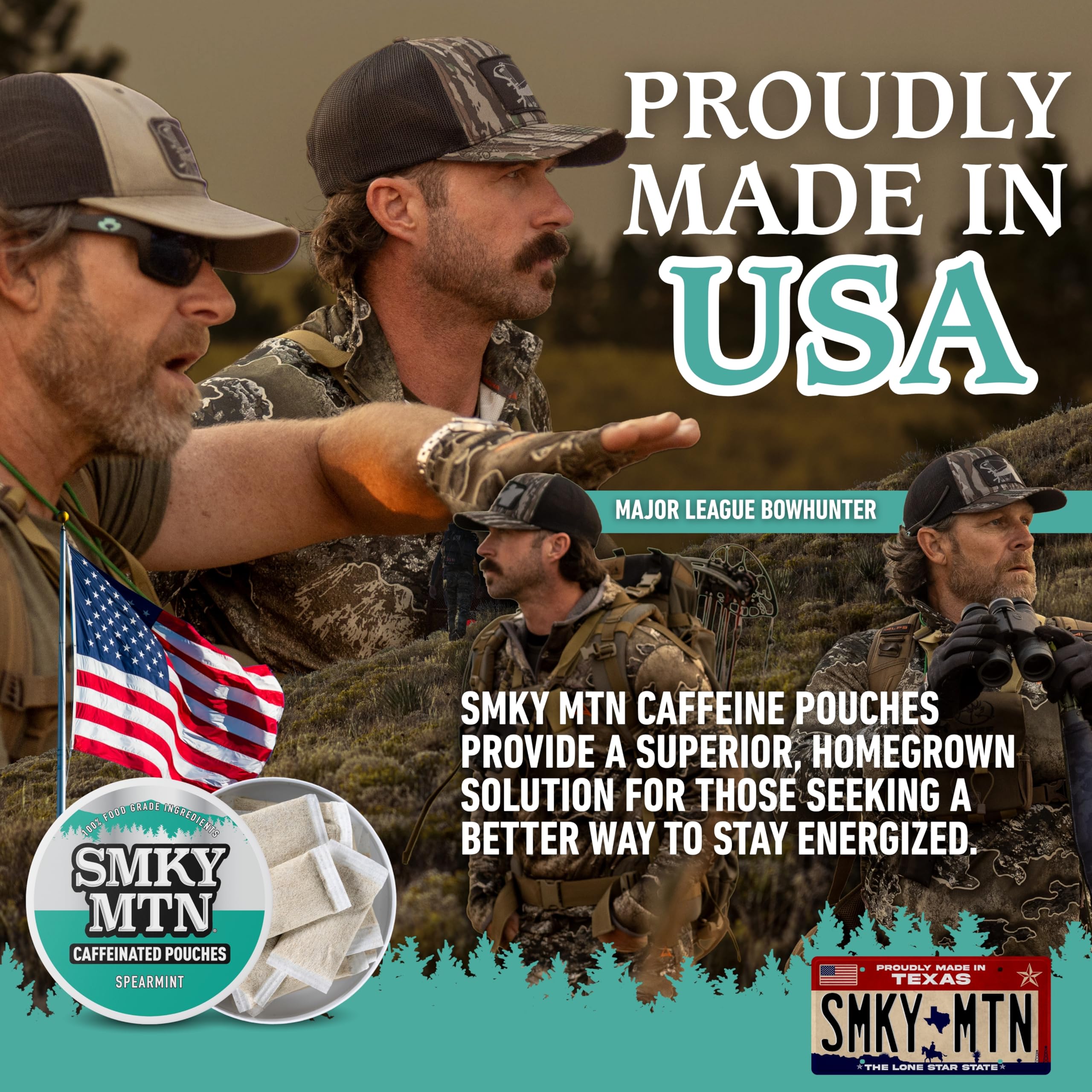 Smokey Mountain flavor lineup image features six herbal snuff-inspired options