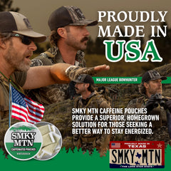 Smokey Mountain Wintergreen pouches in hand for on-the-go energy.