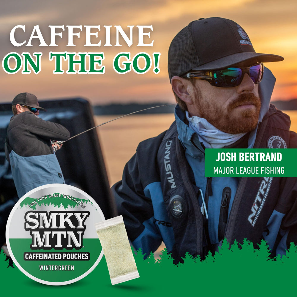 Smokey Mountain Wintergreen label detail highlights tobacco-free, USA-made formula.