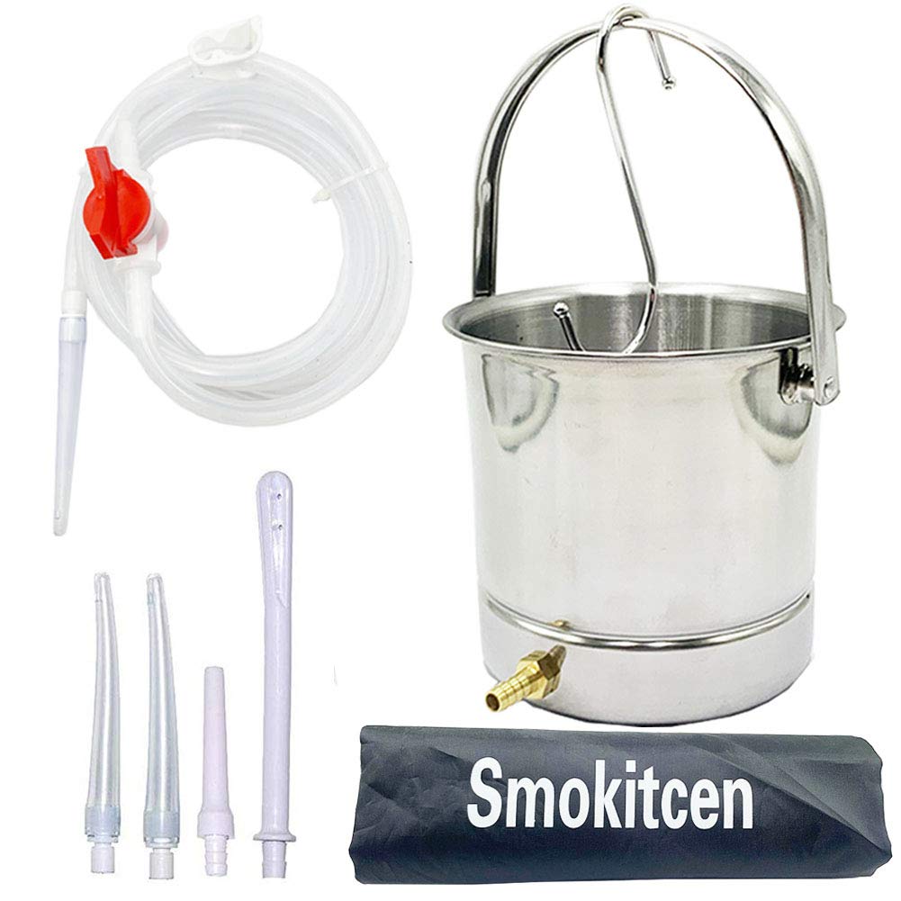 Smokitcen coffee enema bucket 2 qt with lid for at-home cleansing.