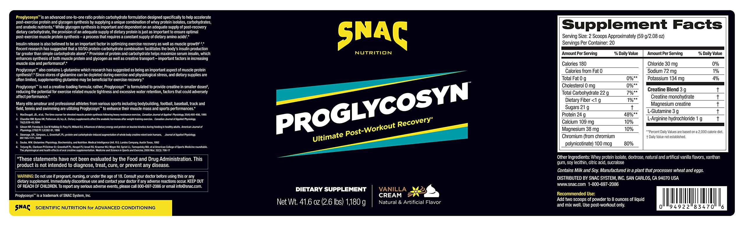 Pouring SNAC System Proglycosyn Vanilla Cream shake after training for quick replenishment.