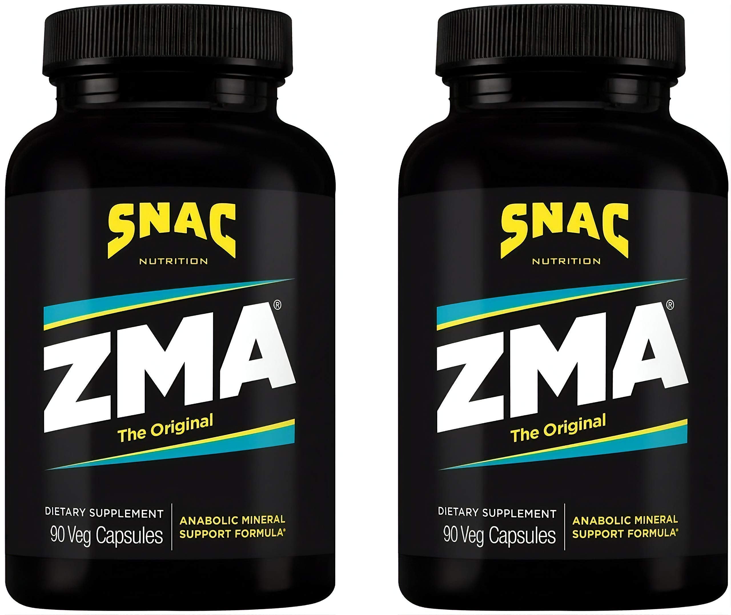SNAC ZMA Original bottle highlights the recovery-focused sleep support formula.