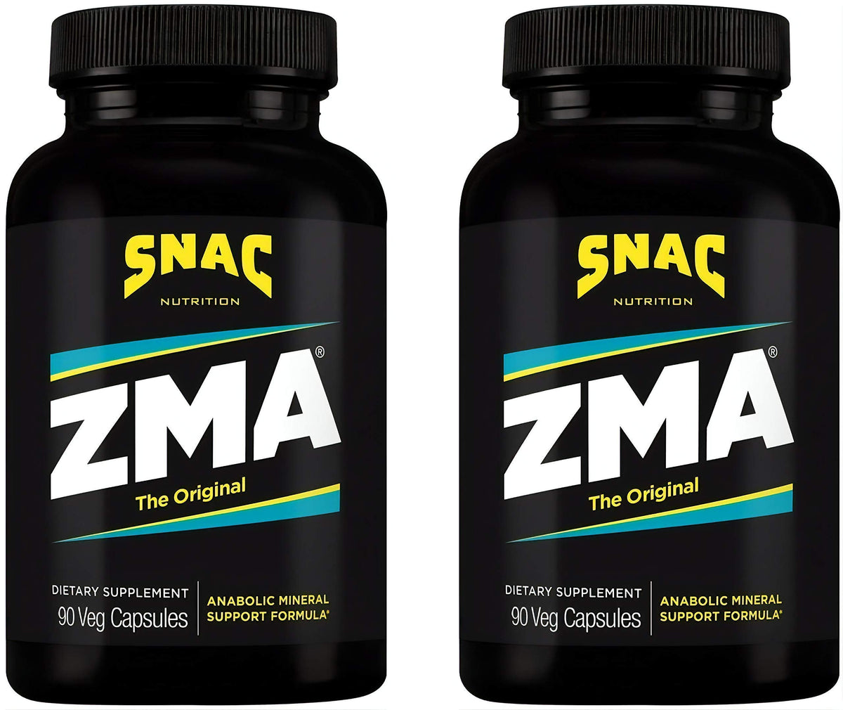SNAC ZMA Original bottle highlights the recovery-focused sleep support formula.