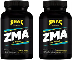 SNAC ZMA Original bottle highlights the recovery-focused sleep support formula.