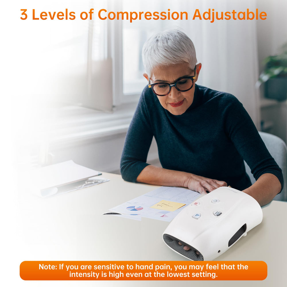 Snailax massager offers three compression modes for customizable relief.