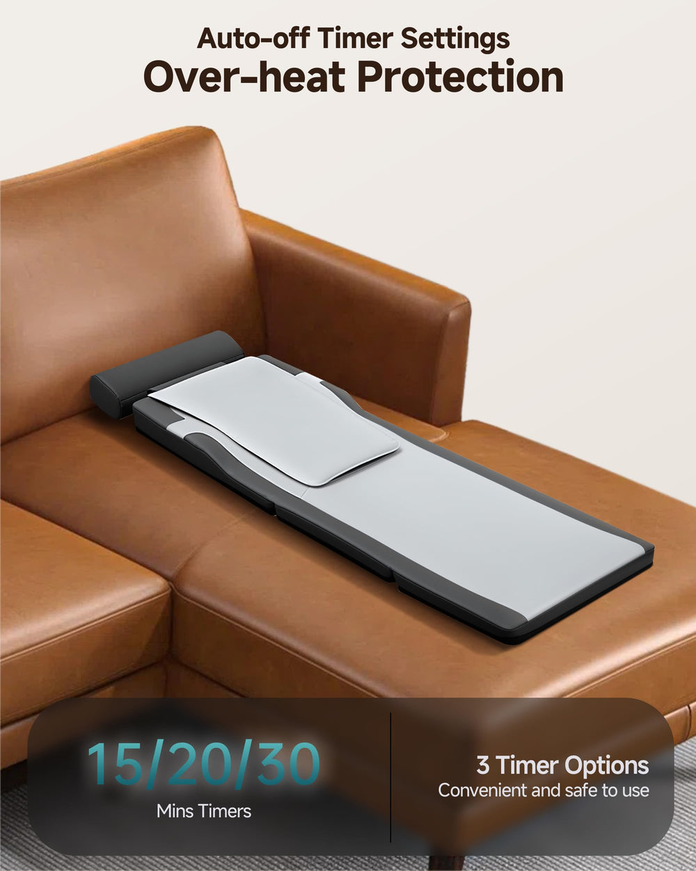 Foldable pillow design for neck support with Snailax mat