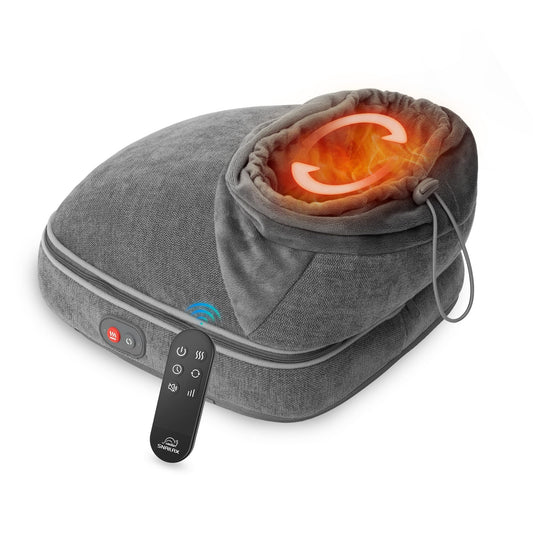 Snailax foot massager with heat in front view delivering soothing warmth for tired feet.