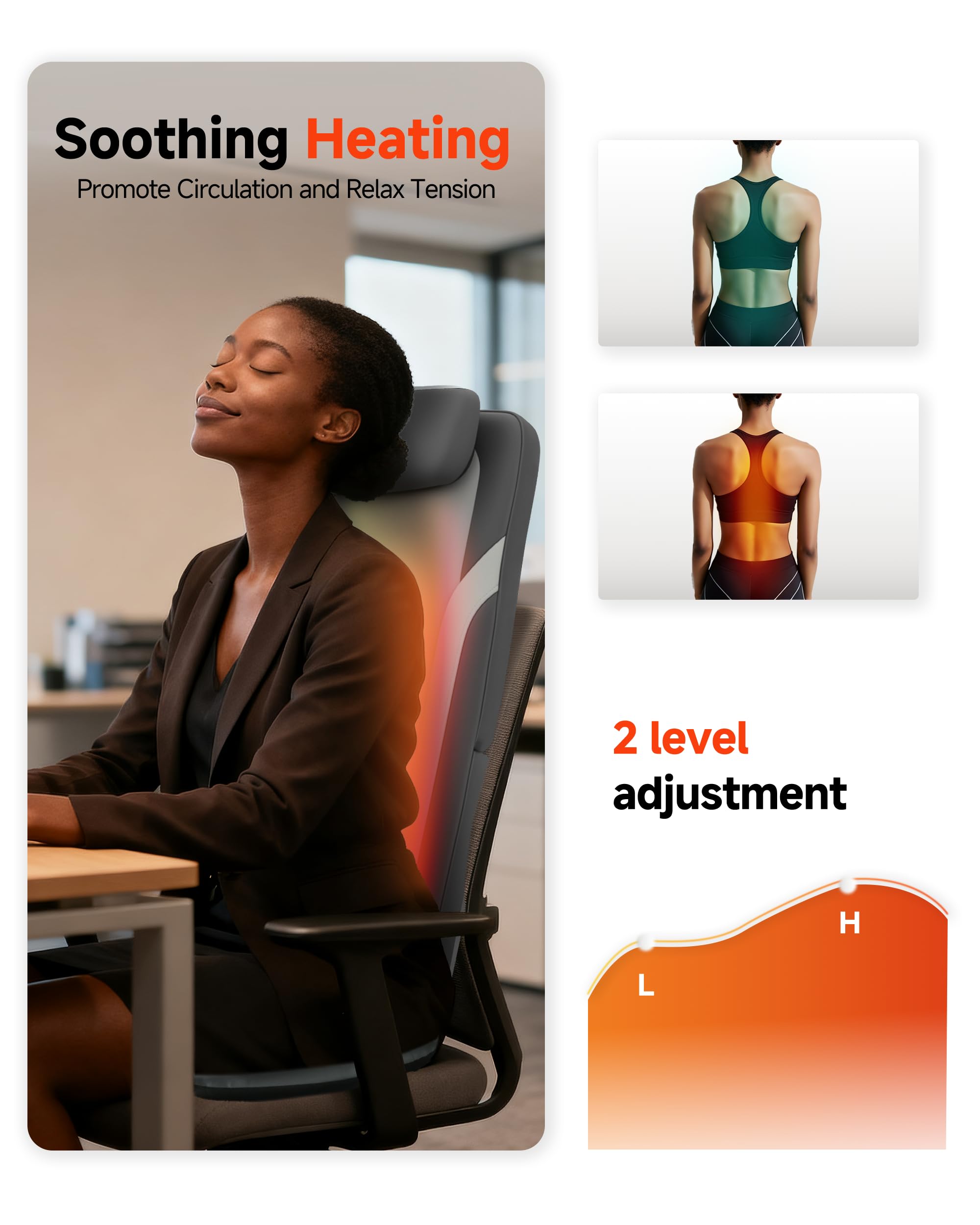 Snailax heated seat cushion provides soothing warmth for relaxation