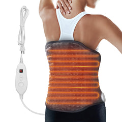 Snailax heating pad showing wide back coverage for large-area warmth and comfort.