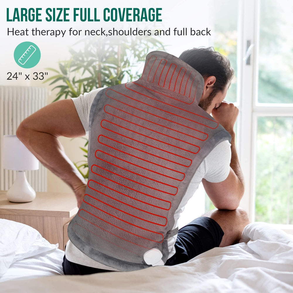 Snailax heating pad close-up highlights plush fabric and even heat.