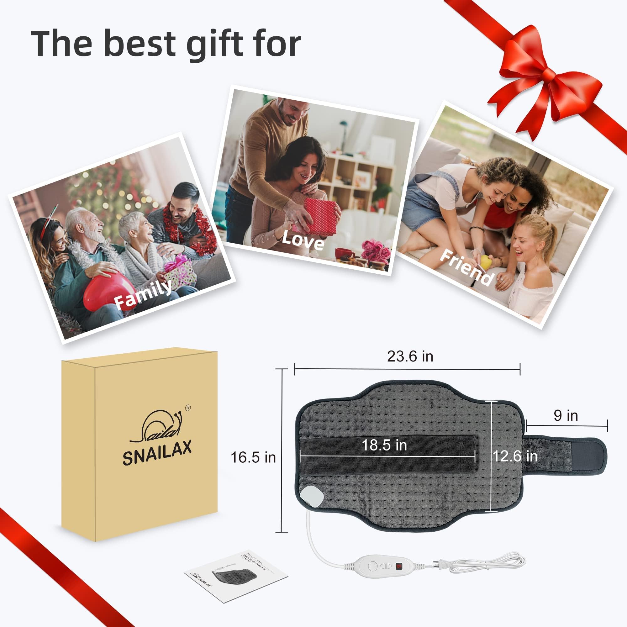 Snailax pad with long 80-inch cable for bed, chair, or sofa setup.