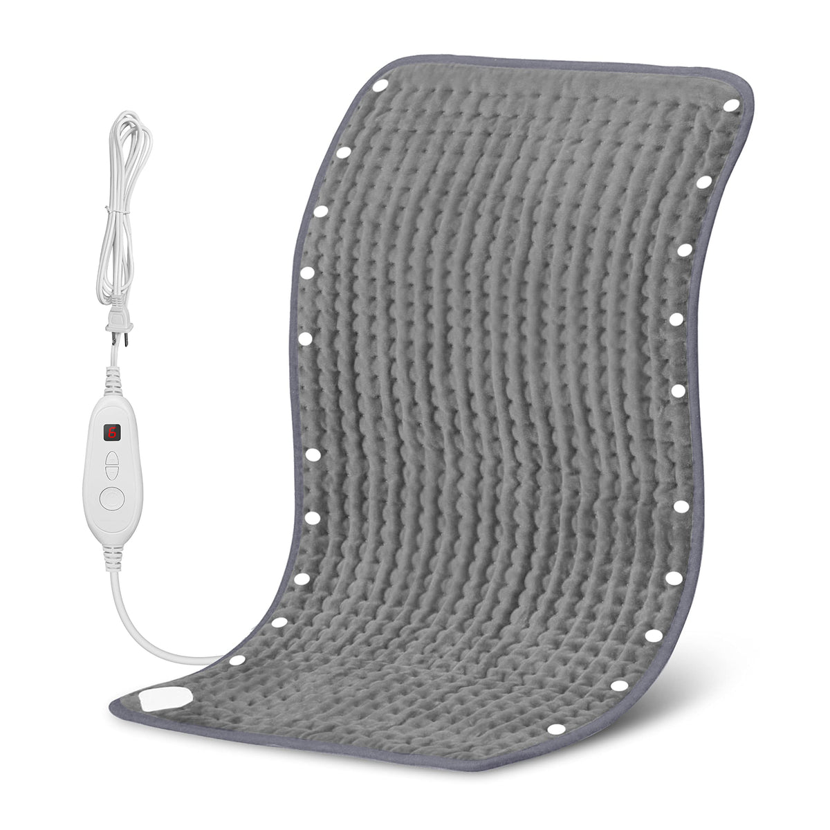 Snailax heating pad flat layout for versatile use and cozy warmth.