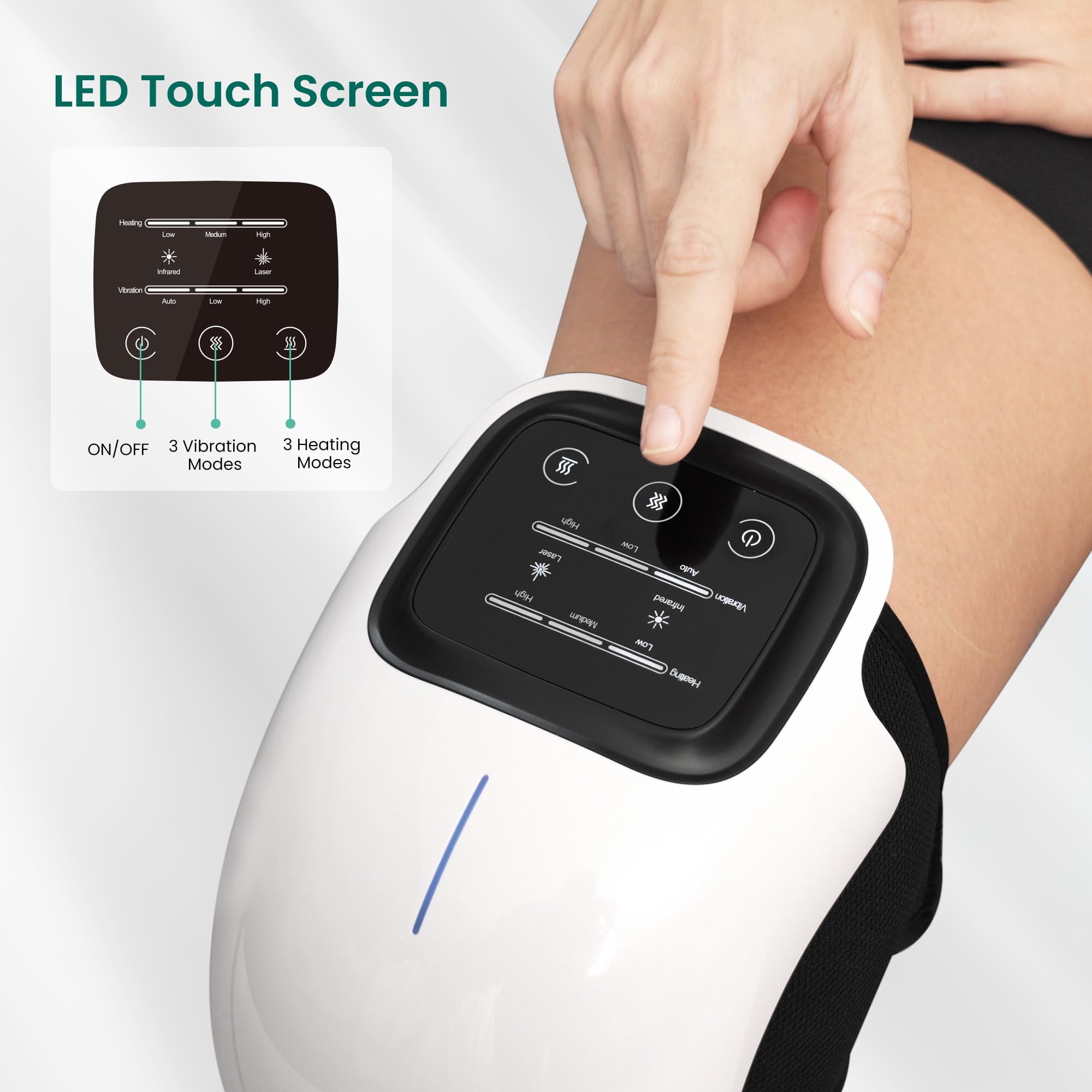 Snailax knee massager with soft padding for extended comfort