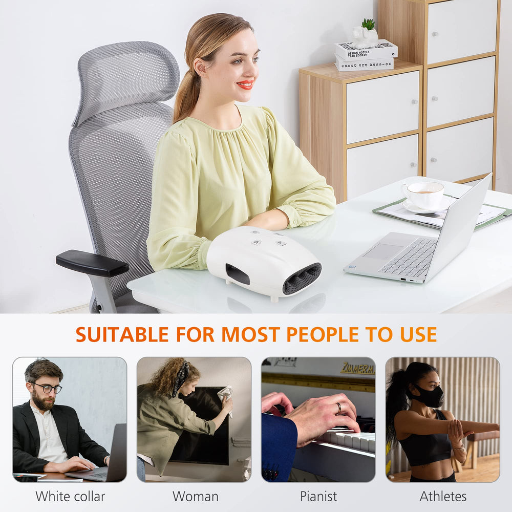 Rechargeable Snailax massager with battery indicator for on-the-go relief.