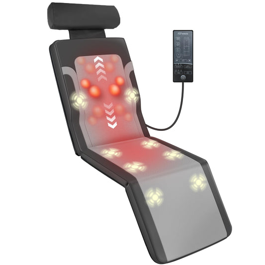 Snailax shiatsu back massage mat with heat on sofa for relaxation