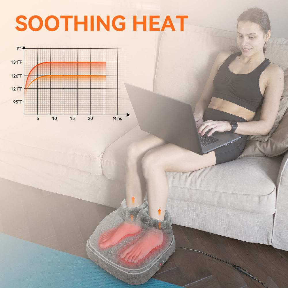 Snailax foot massager heat function delivers warm comfort quickly