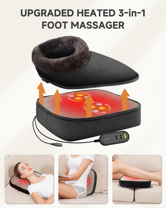 Snailax shiatsu foot massager with silicone nodes for relief