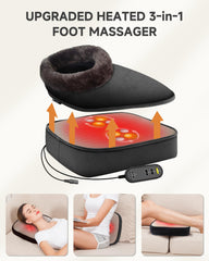 Snailax shiatsu foot massager with silicone nodes for relief