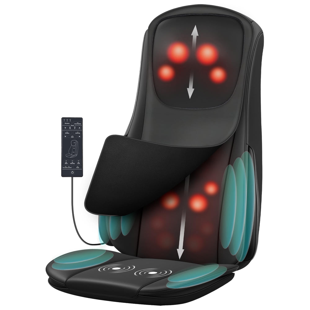 Snailax Shiatsu massager with heat and 4D knead nodes for targeted relief