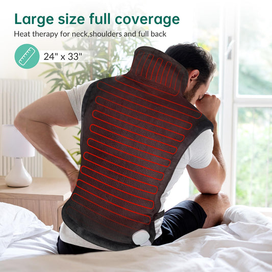 Snailax wearable heat pad with waistband keeps heat in place for hands-free relief.