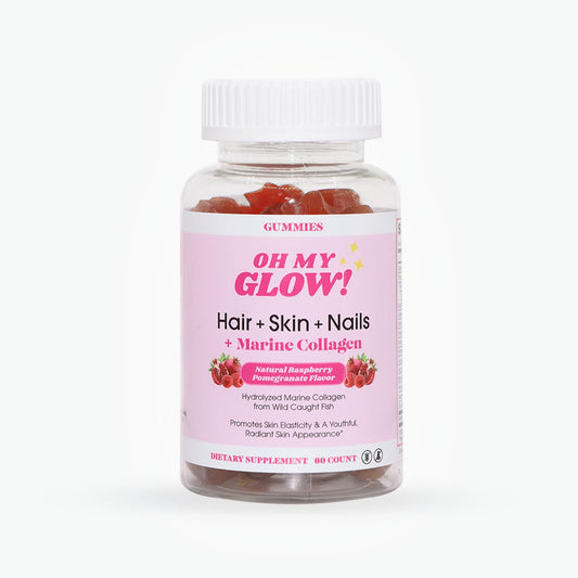 Snana Oh My Glow bottle front view with 60 gummies for daily beauty support.