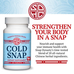 Close-up of Cold Snap tablets for easy daily immune support by Snap Dynasty