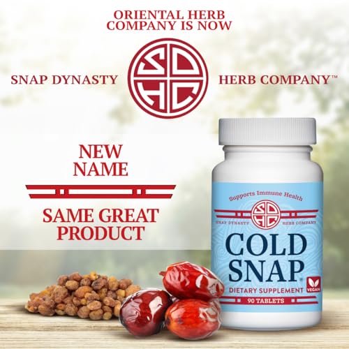 Snap Dynasty Cold Snap shown as year-round immune support option.
