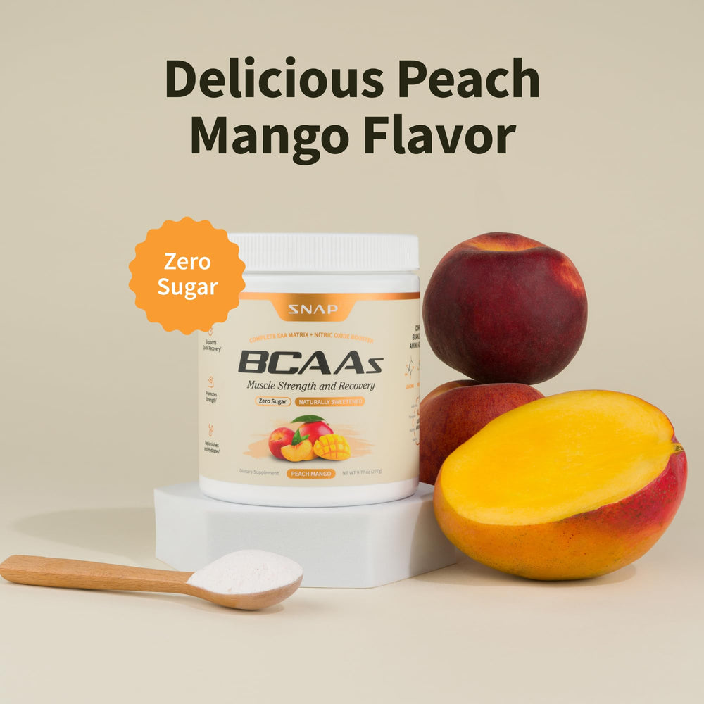 Snap Supplements BCAA Powder mixing in water for quick hydration