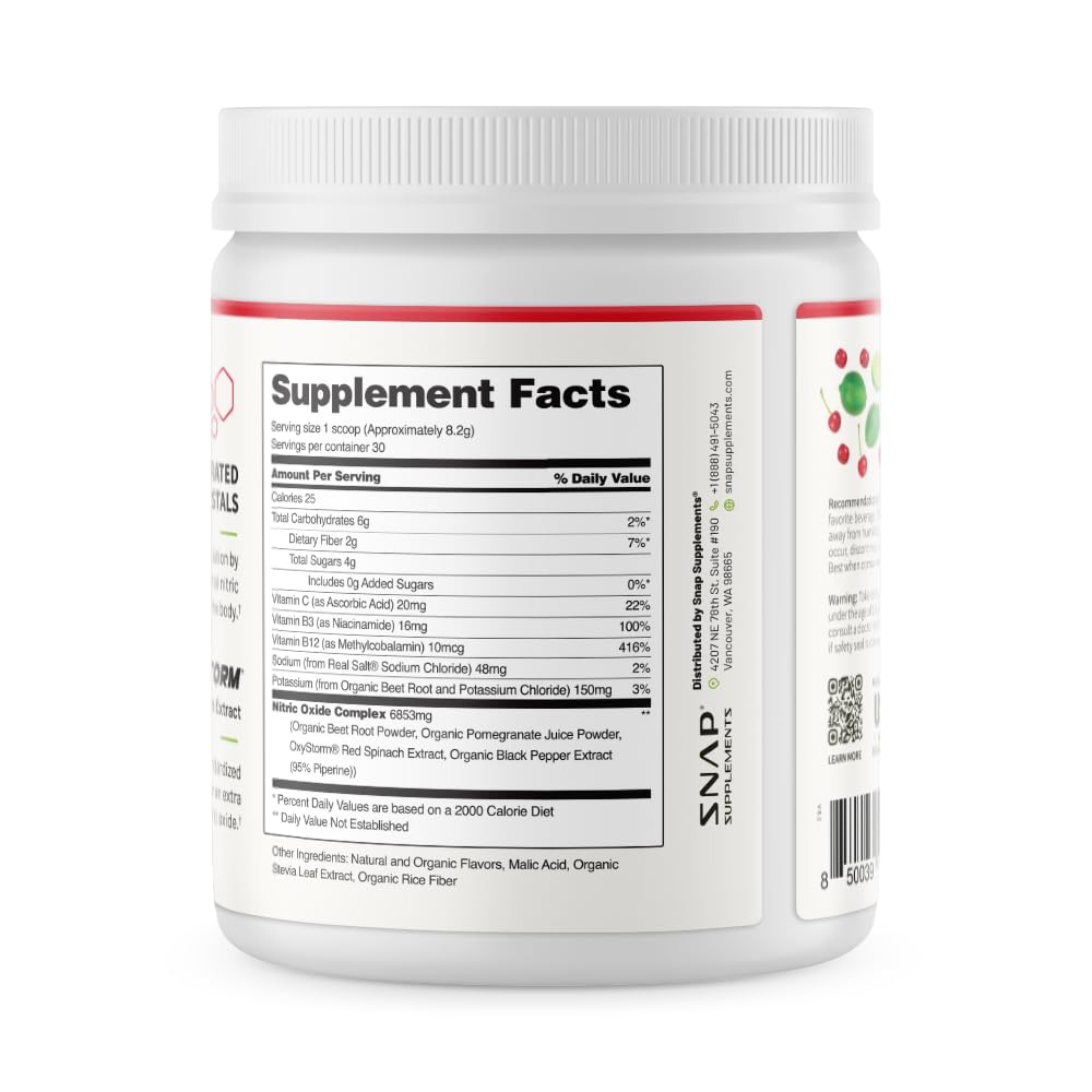 Snap Supplements beet powder easily mixes in water anywhere.