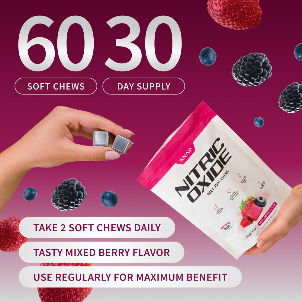 Athlete using Snap Supplements Beet Root Chews for active days.