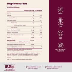 USA-manufactured Beet Root Chews in a GMP facility for quality.