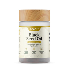 Snap Supplements Black Seed Oil bottle with premium cold-pressed oil for immune support.