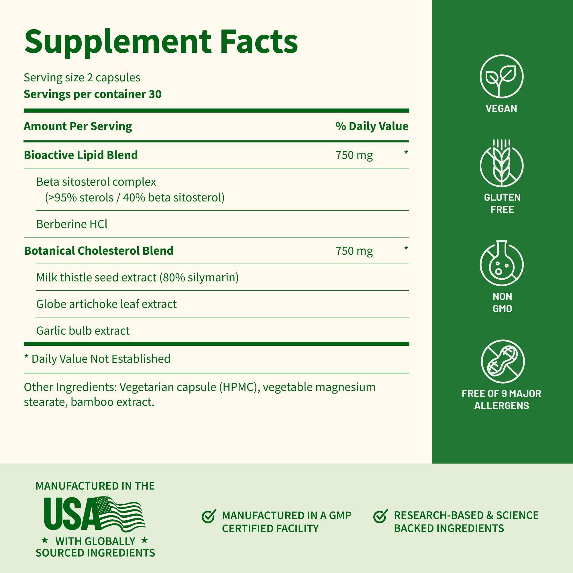 Snap Supplements Cholesterol Health glass bottle packaging highlights quality.