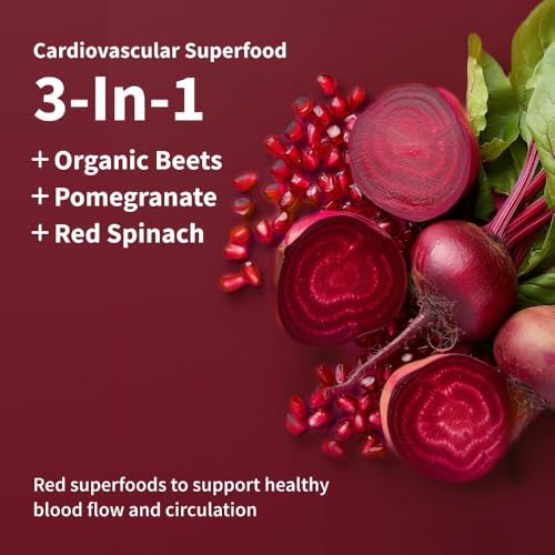 Snap Supplements Heart Beets bottle label highlights organic beet root.
