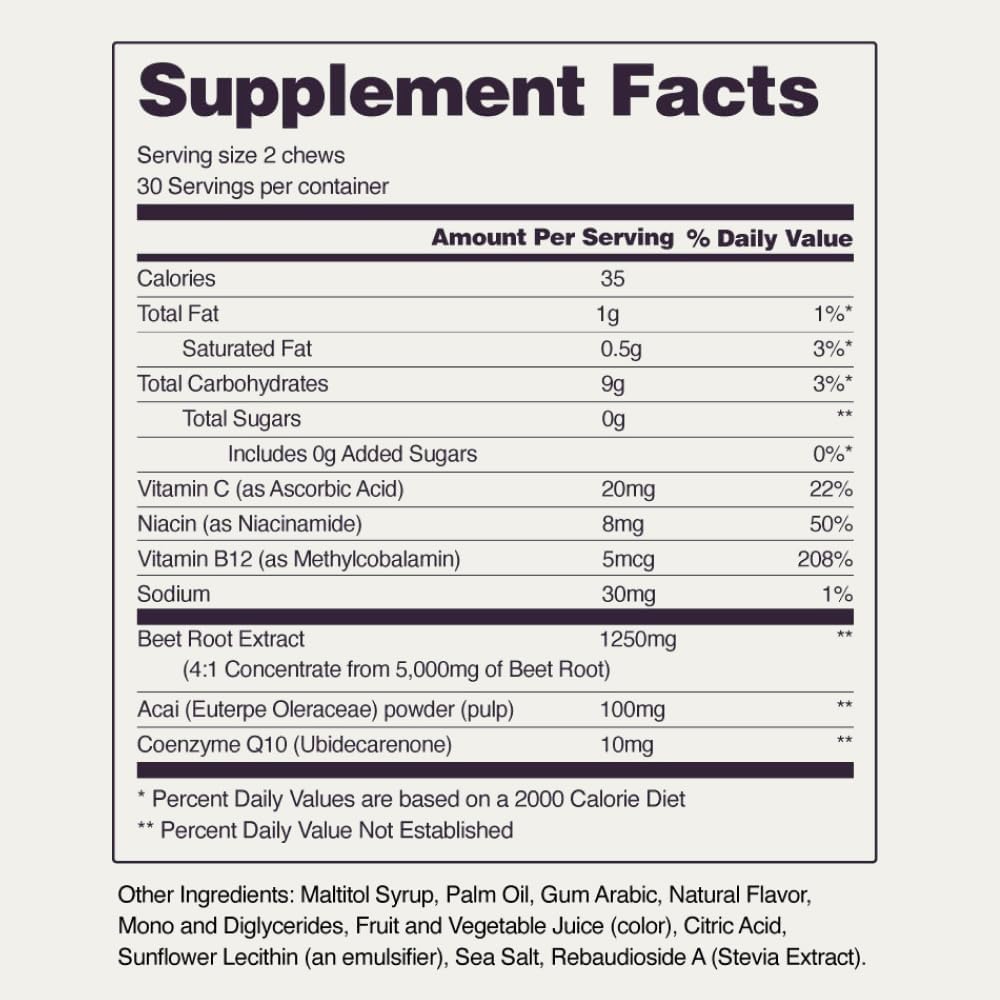 Snap Supplements Heart Beets with Acai and B vitamins for daily wellness.
