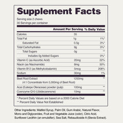 Snap Supplements Heart Beets with Acai and B vitamins for daily wellness.