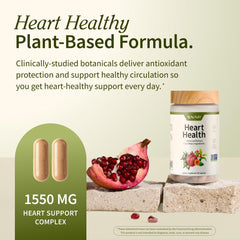 Snap Supplements Heart Health bottle back detailing ingredients and directions for use.