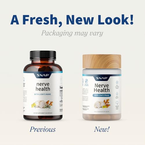 Snap Supplements Lions Mane capsules highlighting cognitive support potential.