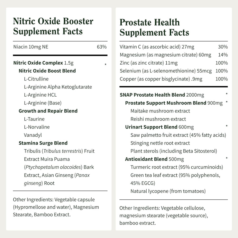 Snap Supplements magnesium and beta-sitosterol highlight immune support.