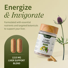Snap Supplements milk thistle capsules highlighting natural support for liver wellness