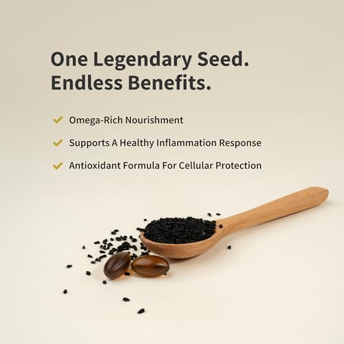 Snap Supplements Nigella sativa oil close-up with rich aroma.