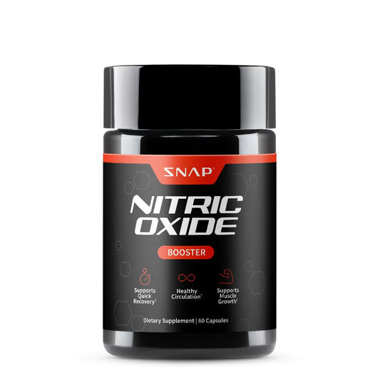 Snap Supplements Nitric Oxide bottle front view promoting daily vitality